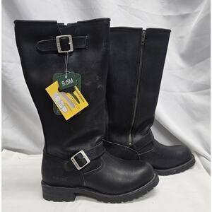 NEW Ride Tecs Men's Motorcycle Engineer Boots Oiled Zipper